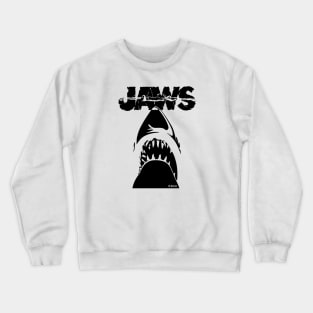 JAWS - GREAT WHITE DANGEROUS SHARK black Crewneck Sweatshirt